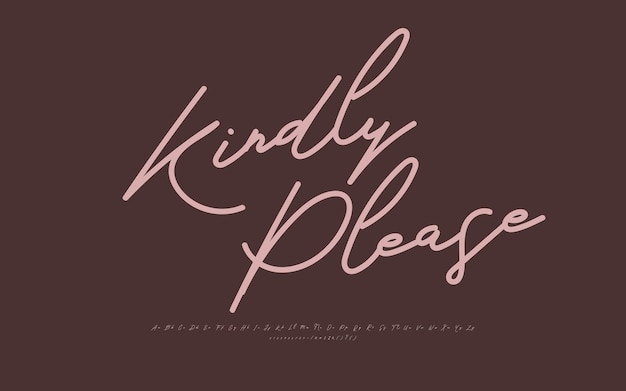 Fuente de script elegante, fuente de logotipo de fuentes de tipografía de lujo Vector Premium.