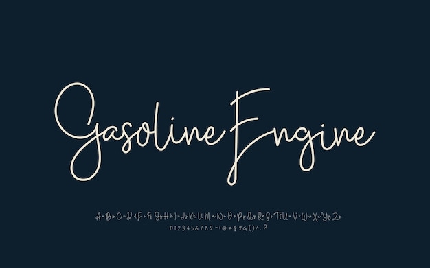 Fuente de script elegante, fuente de logotipo de fuentes de tipografía de lujo Vector Premium.