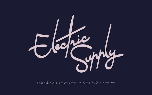 Fuente de script elegante, fuente de logotipo de fuentes de tipografía de lujo Vector Premium.