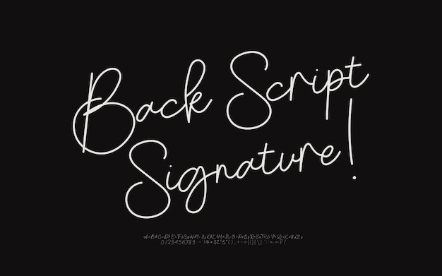 Fuente de script elegante, fuente de logotipo de fuentes de tipografía de lujo Vector Premium.