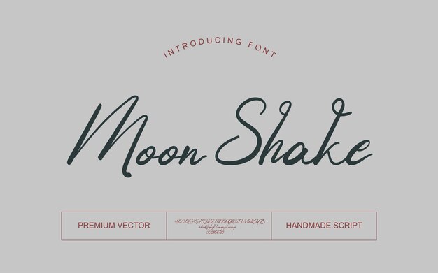 Fuente de script elegante, fuente de logotipo de fuentes de tipografía de lujo Vector Premium.