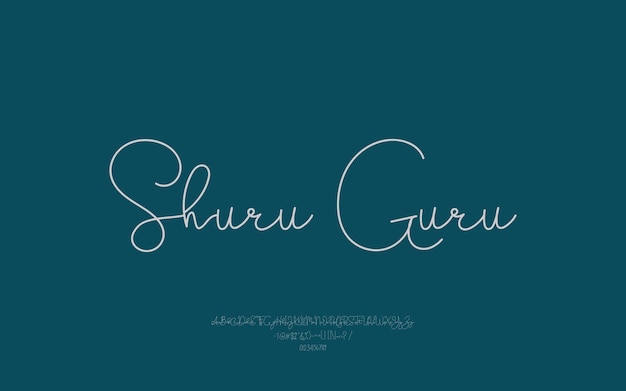 Fuente de script elegante y de lujo fuentes de tipografía de lujo fuente de logotipo Vector Premium
