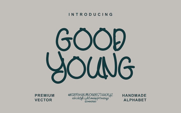 Fuente de script moderna Fuente de logotipo de fuentes de tipografía elegante Vector Premium