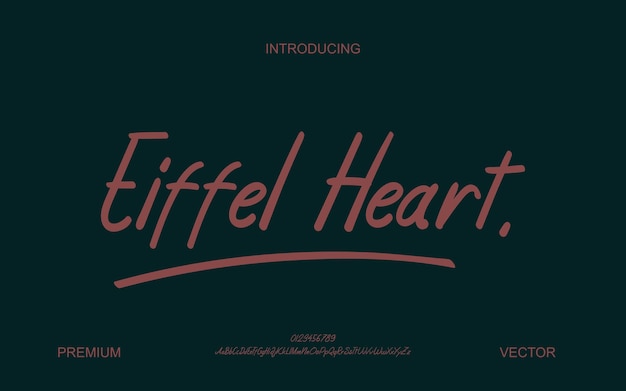 Fuente de script moderna fuentes de tipografía de lujo fuente de logotipo Vector Premium