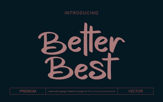 Fuente de script moderna fuentes de tipografía de lujo fuente de logotipo Vector Premium