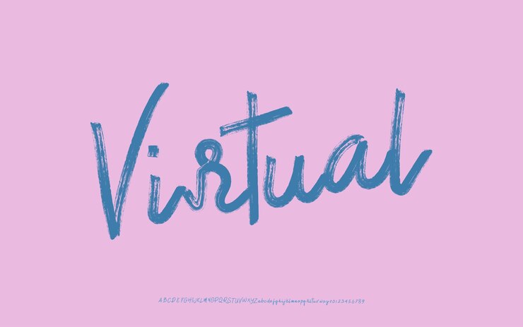Vector fuente de script de pincel moderno fuentes de tipografía moderna fuente de logotipo vector premium