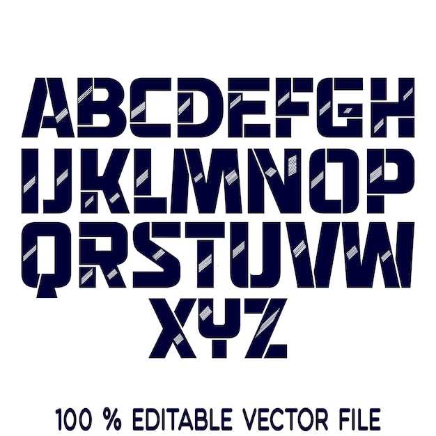 Fuente de textura de cristal Alfabeto vectorial con letras latinas Fuente de mosaico