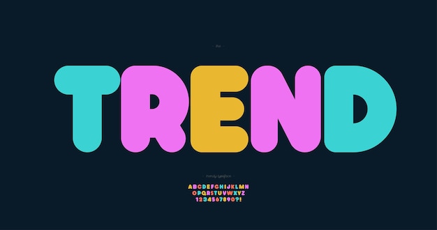 fuente vectorial estilo de línea en negrita moderno tipografía de moda