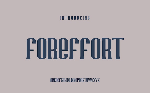 Fuente de visualización de estilo vintage tipografía fuentes logotipo fuente vector premium