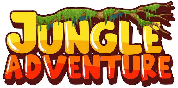 Fuente para word jungle adventure con rama de musgo