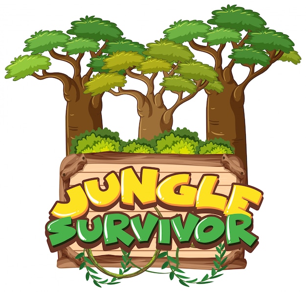 Fuente para word jungle survivor en blanco