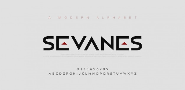 Fuentes abstractas del alfabeto urbano moderno. Tipografía deportiva, simple, tecnología, moda, digital, fuente de logotipo creativo futuro.