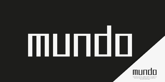Fuentes de alfabeto moderno de tecnología digital futurista abstracta