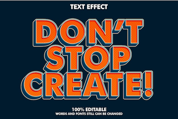 Fuerte efecto de texto retro pop art audaz para un estilo antiguo