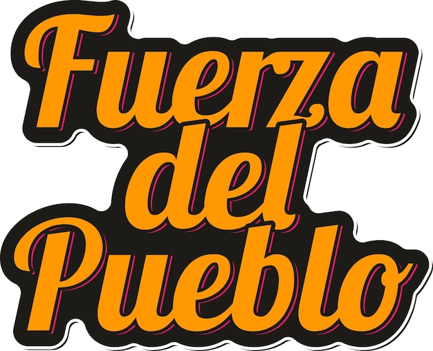 Vector fuerza del pueblo fuerza del pueblo letras diseño vectorial