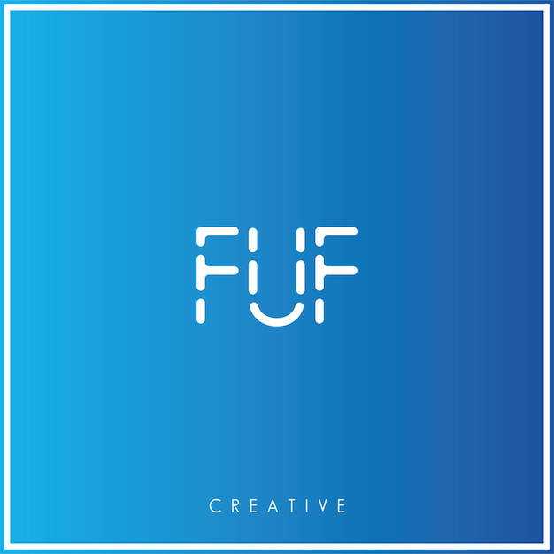 FUF Premium Vector último diseño de logotipo Diseño creativo de logotipo Ilustración vectorial Logotipo mínimo Monograma