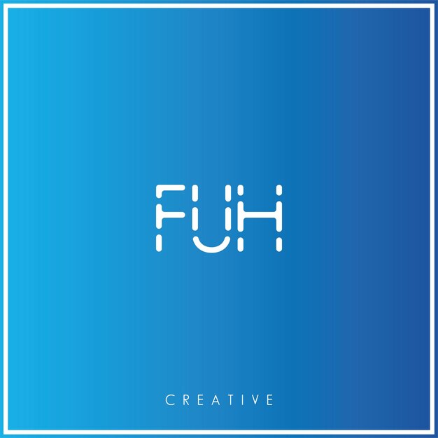 FUH Premium Vector último diseño de logotipo Diseño creativo de logotipo Ilustración vectorial Logotipo mínimo Monograma