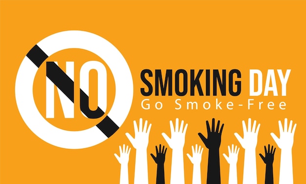 sin fumar y Día Mundial Sin Tabaco Este diseño temático de vacaciones es perfecto para fondos, pancartas, tarjetas de felicitación, carteles con inscripción de texto, publicaciones clásicas en las redes sociales.