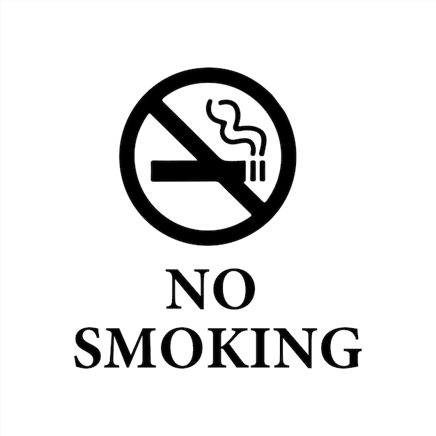 sin fumar icono silueta vector artes y diseño