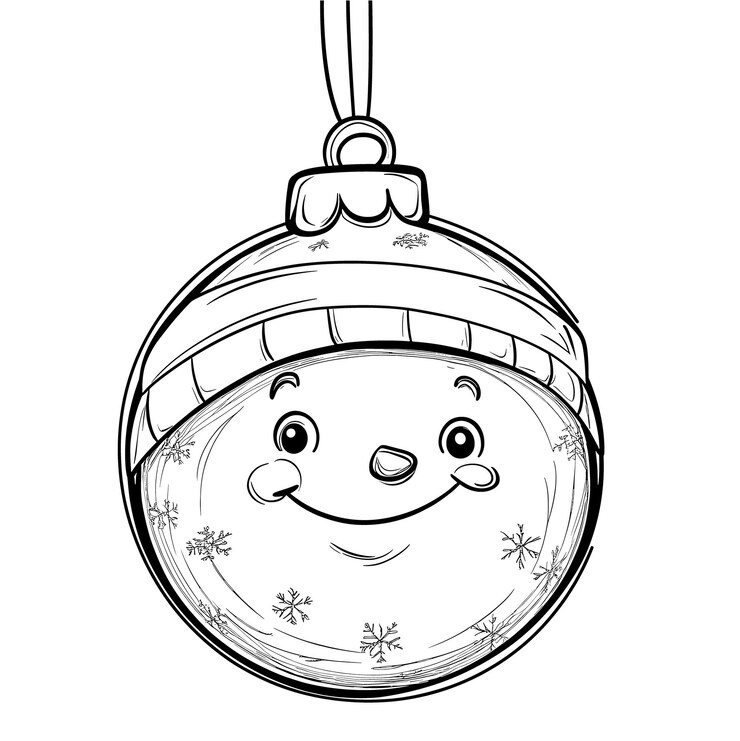 Vector fun ornamento de navidad para niños actividad de colorear