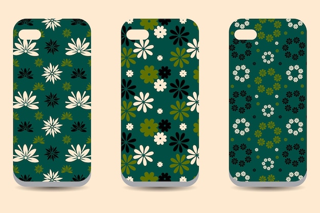 Funda protectora de teléfono con vector floral, funda colorida para teléfono móvil, funda protectora de silicona