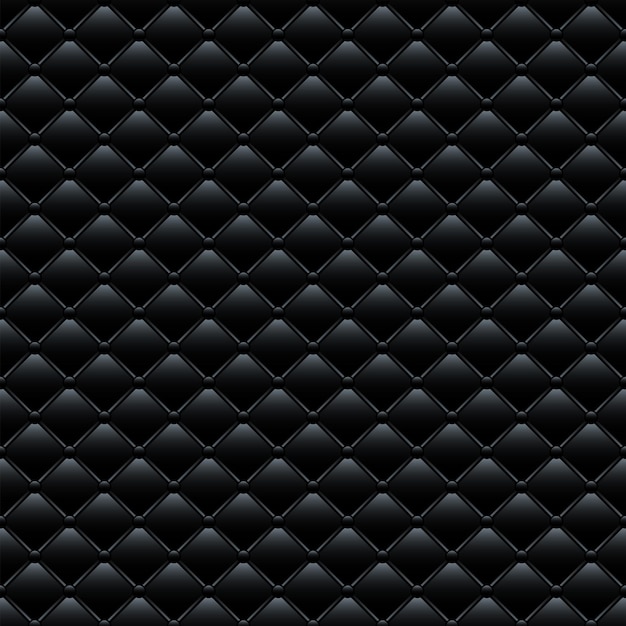 Funda de sofá de cuero negro de patrones sin fisuras Fondo de lujo