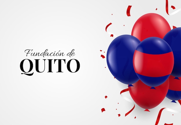 Fundación de Quito Fondo con globos