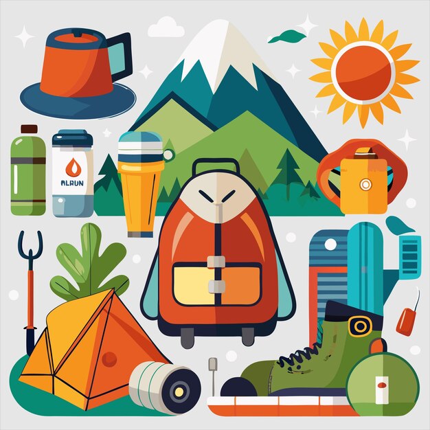 Los fundamentos del diseño de ilustraciones vectoriales de campamento para principiantes