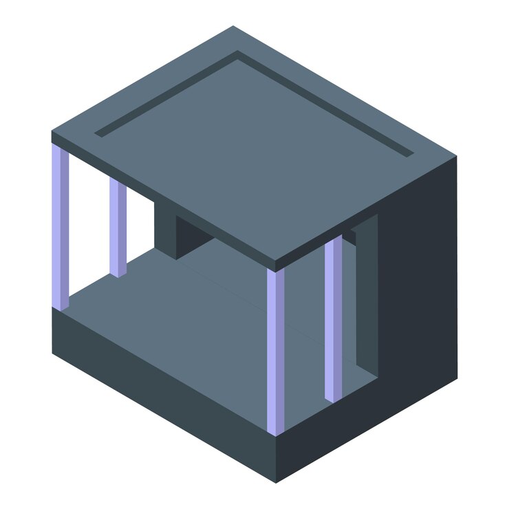 Vector fundamentos de hormigón con columnas que se están construyendo para una nueva casa