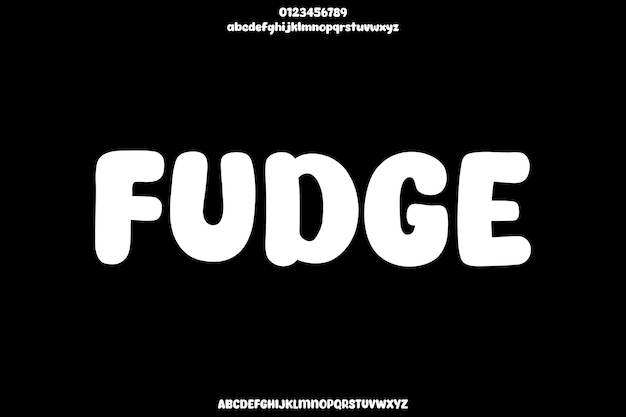 Funky Fudge Creative Vector Display Alfabeto Diseño de fuentes