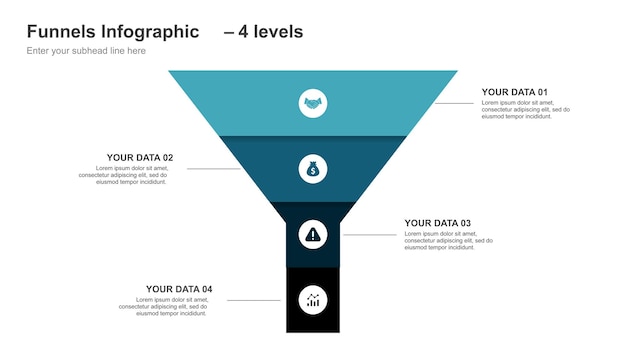 Funnel Infographic 4Level Sales Conversion Process