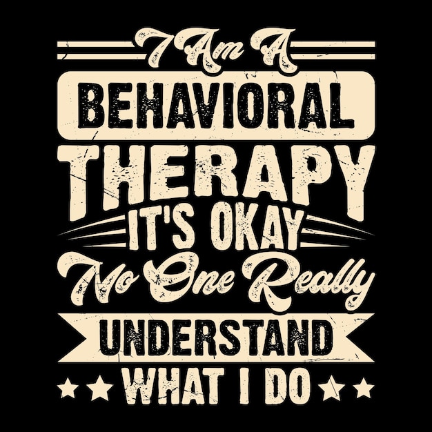 Funny ABA Analista de Comportamiento Técnico Diseño de camiseta de terapeuta de comportamiento vintage