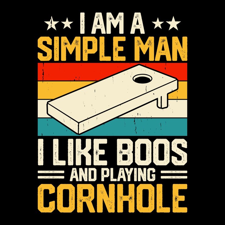 Vector funny cornhole player retro vintage cornhole t-shirt diseño y diseño de la camiseta