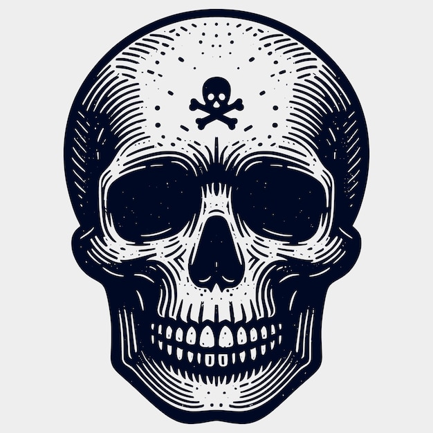 Funny Skull Silhouette Vector FilesHalloween Skull Files (Archivos vectoriales de siluetas de cráneos divertidos de Halloween)