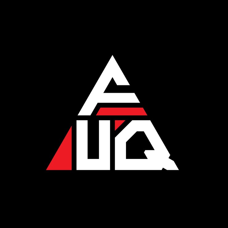 Vector fuq diseño de logotipo de letra triangular con forma de triángulo fuq diseñador de logotipo triangular monograma fuq triángulo vectorial plantilla de logotipo con color rojo fuq logo triangular sencillo elegante y lujoso logotipo