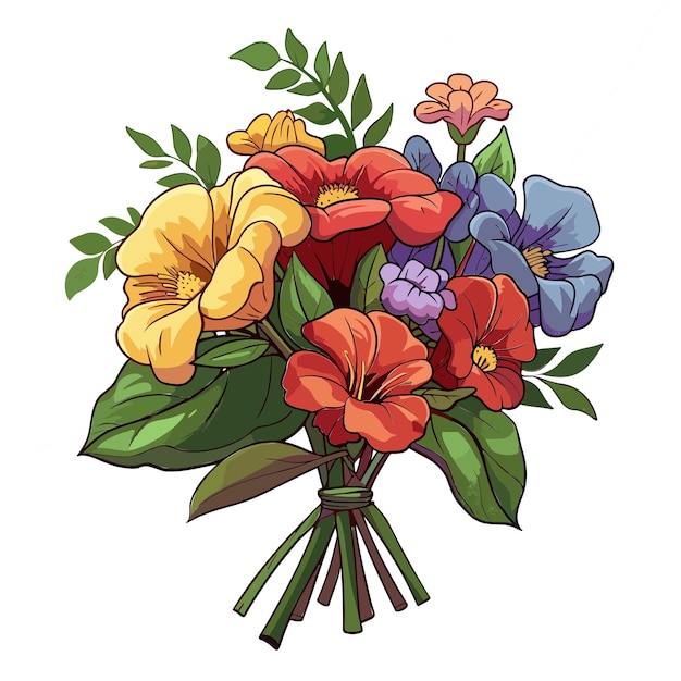 Fusión vectorial Ilustraciones florales cautivadoras