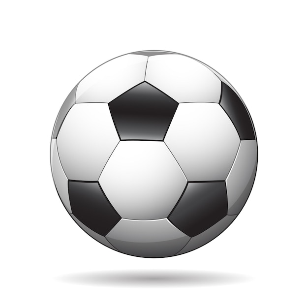 fútbol, aislado, en, un, fondo blanco