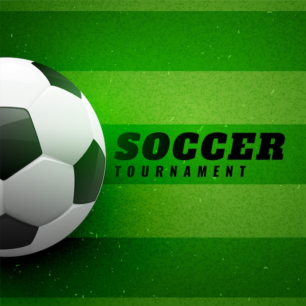 fútbol en el fondo de diseño de hierba verde