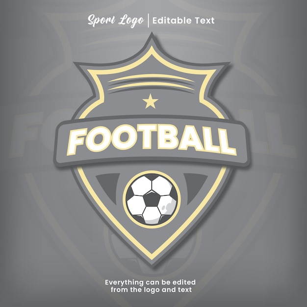 Fútbol logo clásico emblema vector