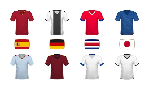 Fútbol mundial 2022 camisetas kits jersey banderas Fase de grupo torneo banderas nacionales camisetas de fútbol