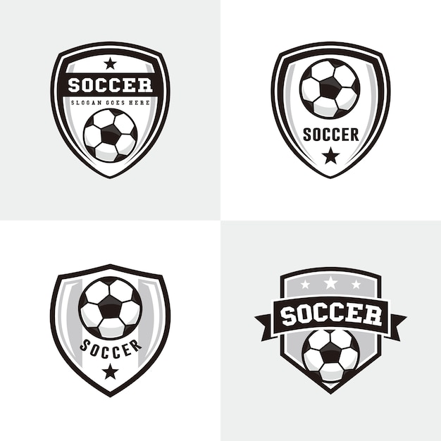 Fútbol, ​​plantilla de logotipo de fútbol
