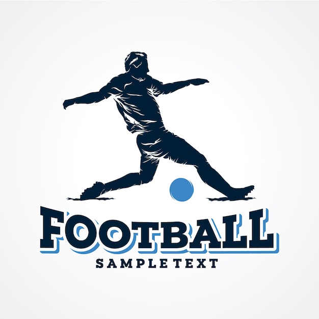 Futbolista logo vector premium vector