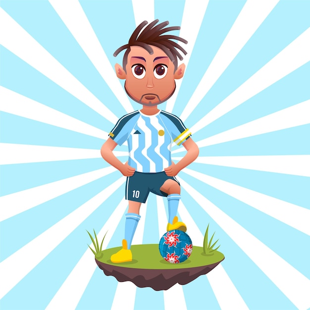 Vector futbolista nacional argentino