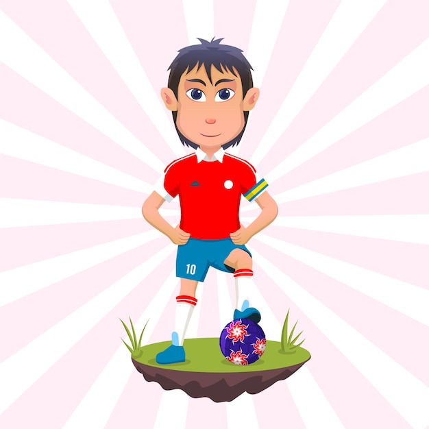 Vector futbolista nacional de chile