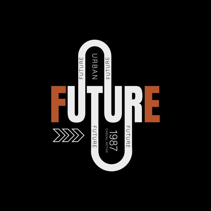 futura tipografía diseño de impresión vectorial camiseta