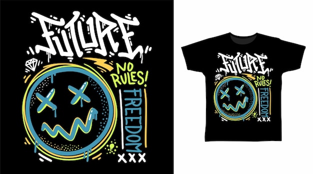 Futura tipografía T-shirt arte diseños de moda