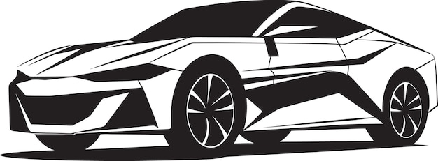 Futurista accionamiento eléctrico monocromo emblema logotipo innovador viaje EV icono vectorial negro