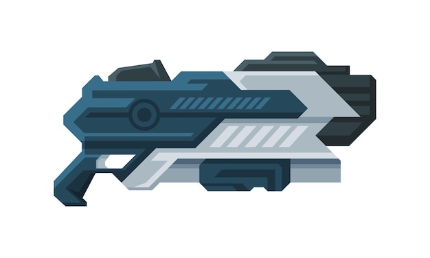 Futurista Space Blaster Fantastic Gun Pistol de Alien Ilustración vectorial de la pistola infantil
