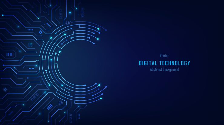 Vector futuristic circuit board and hud frame background circuit board texture ai artificial intelligence futuristic motherboard design with data connections processor html code vector illustrationx9