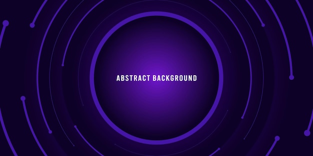 Futuristic Circular Abstract Background Purple Technology Design for Digital Projects